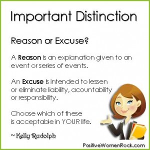 Definition of reasons vs Definition of excuses