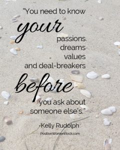 Know your deal-breakers, fall in love, Kelly Rudolph